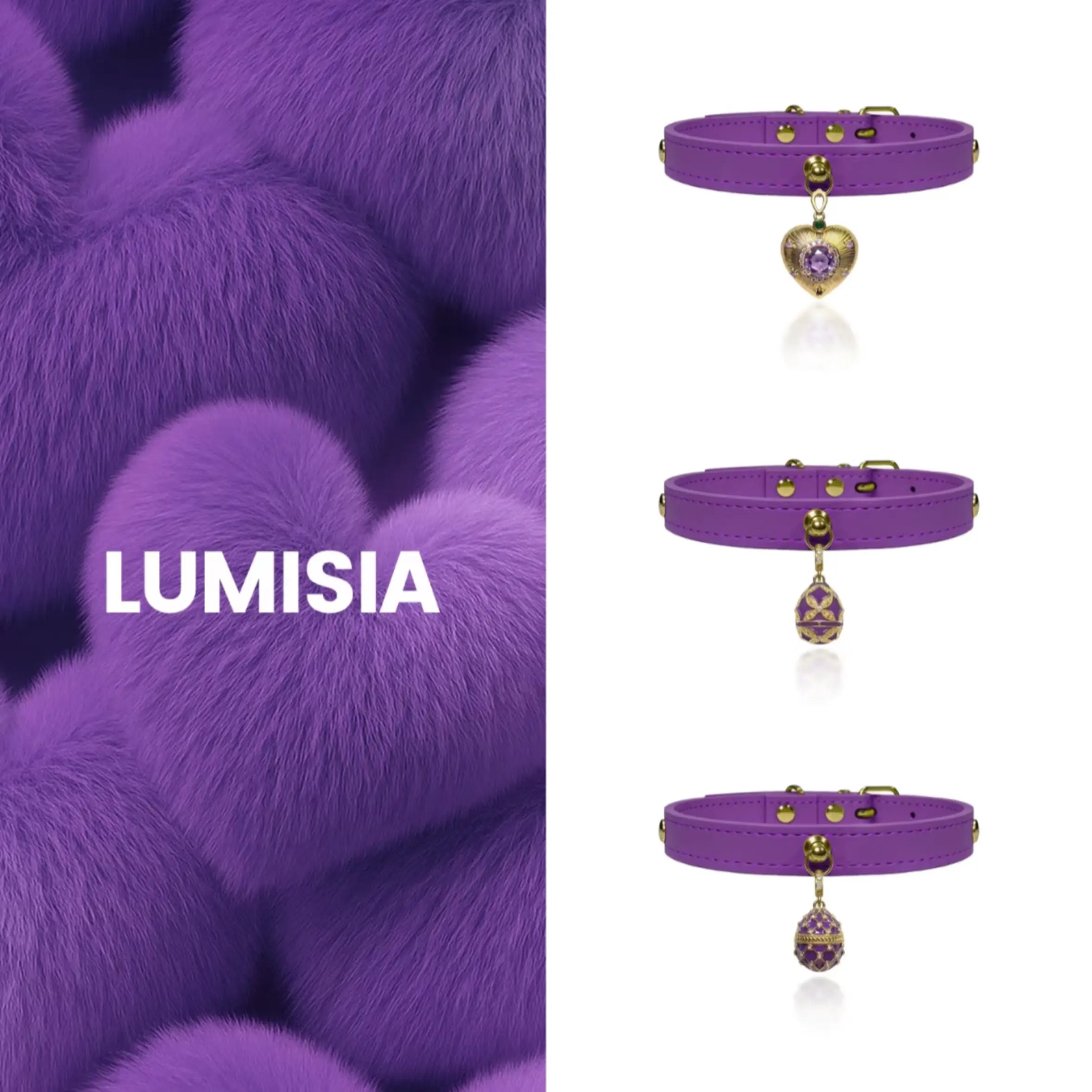 Royal Amethyst Crystal Leather Collar