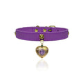 Royal Amethyst Crystal Leather Collar
