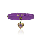Royal Amethyst Crystal Leather Collar