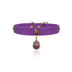 Royal Amethyst Crystal Leather Collar