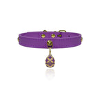 Royal Amethyst Crystal Leather Collar