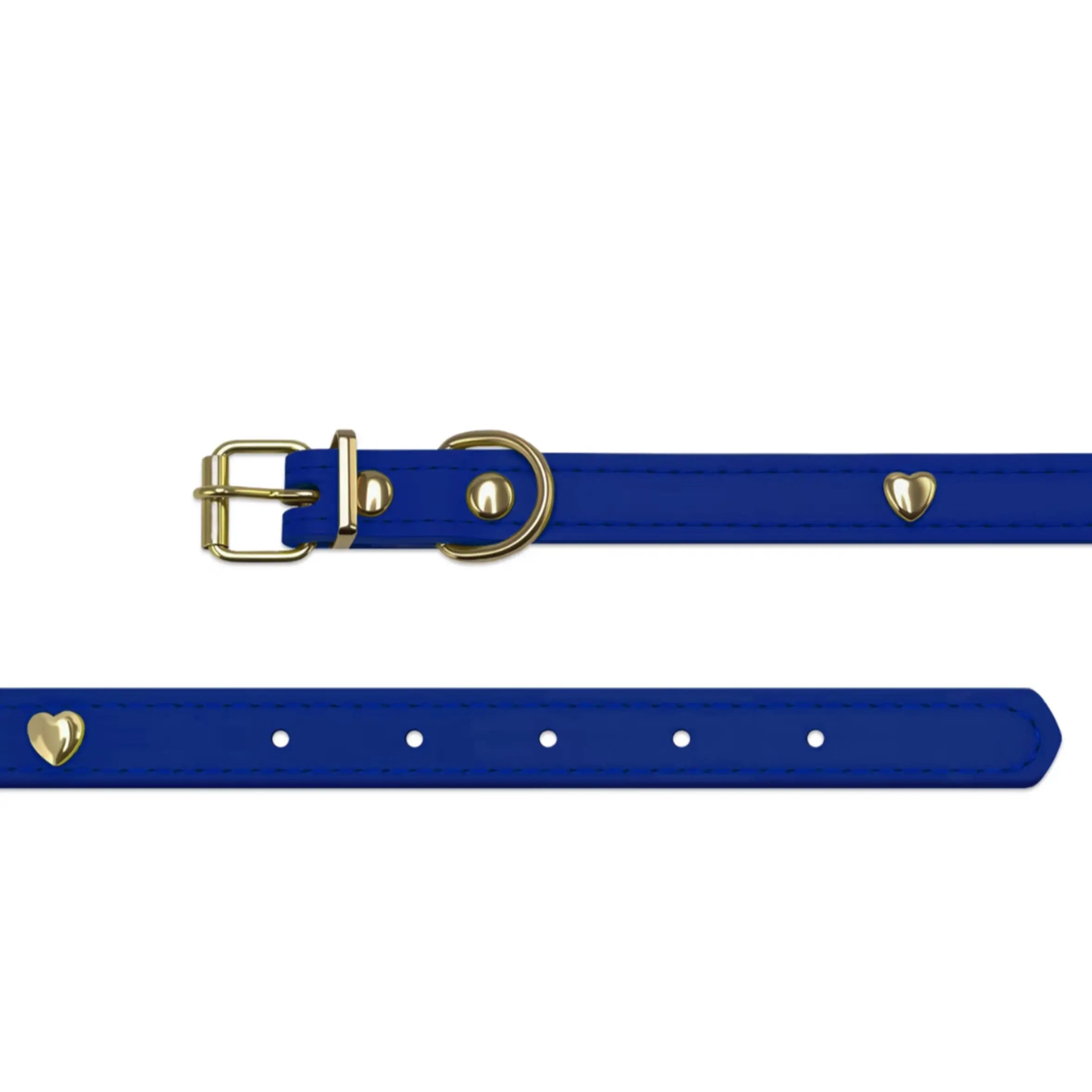 Klein Blue Crystal Leather Collar