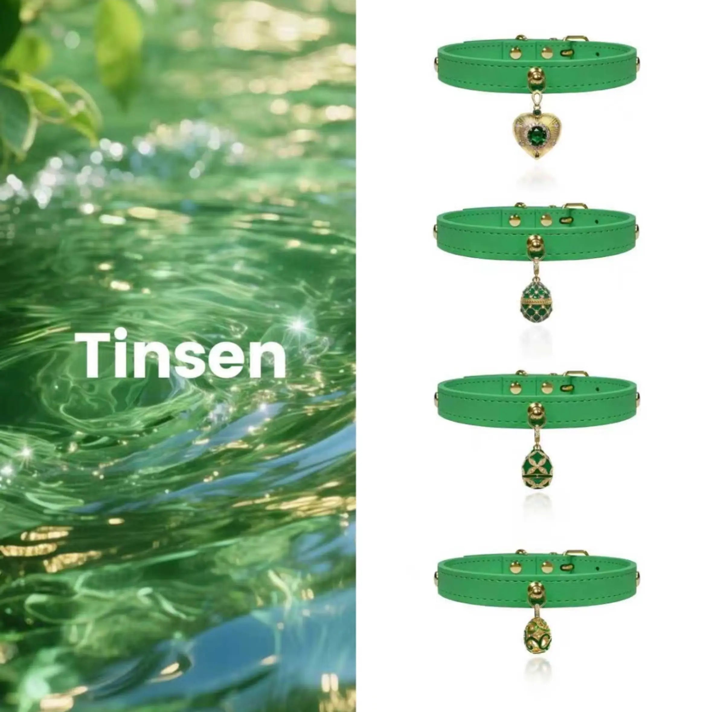 Forest Green Crystal Jewelry Collar