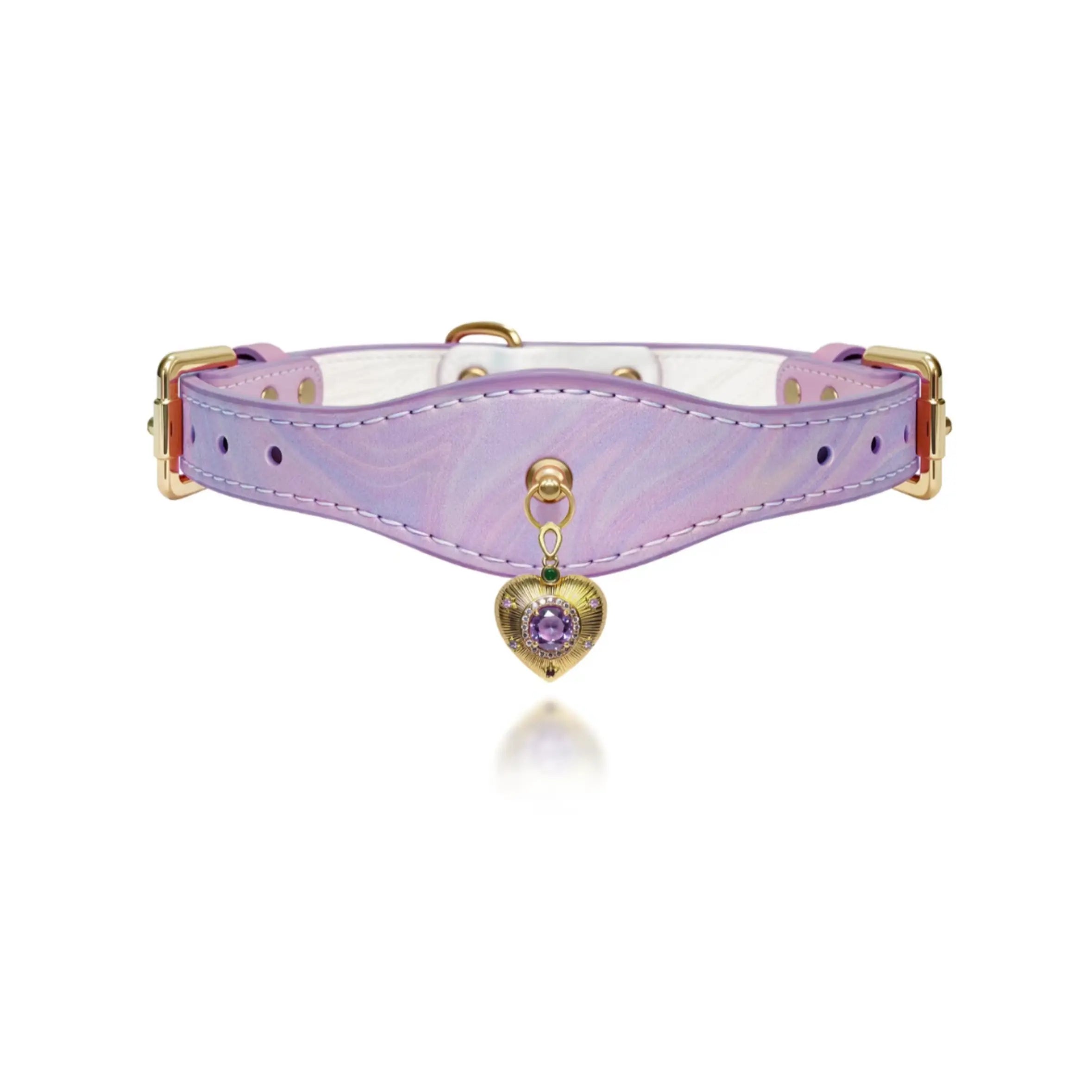 Dreamy Amethyst Jewelry Pet Collar