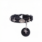 Black Sky & White Star Pet Collar