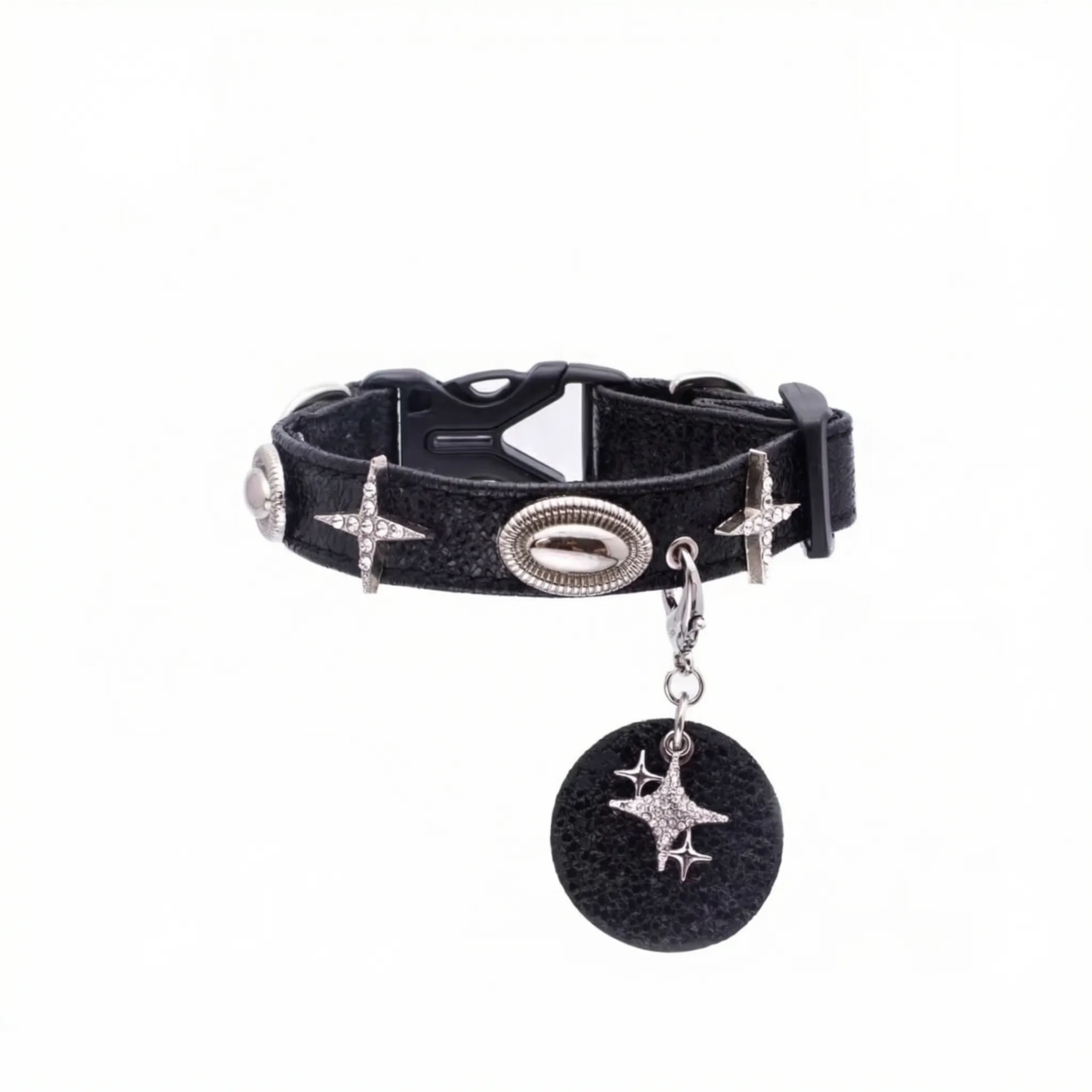 Black Sky & White Star Pet Collar