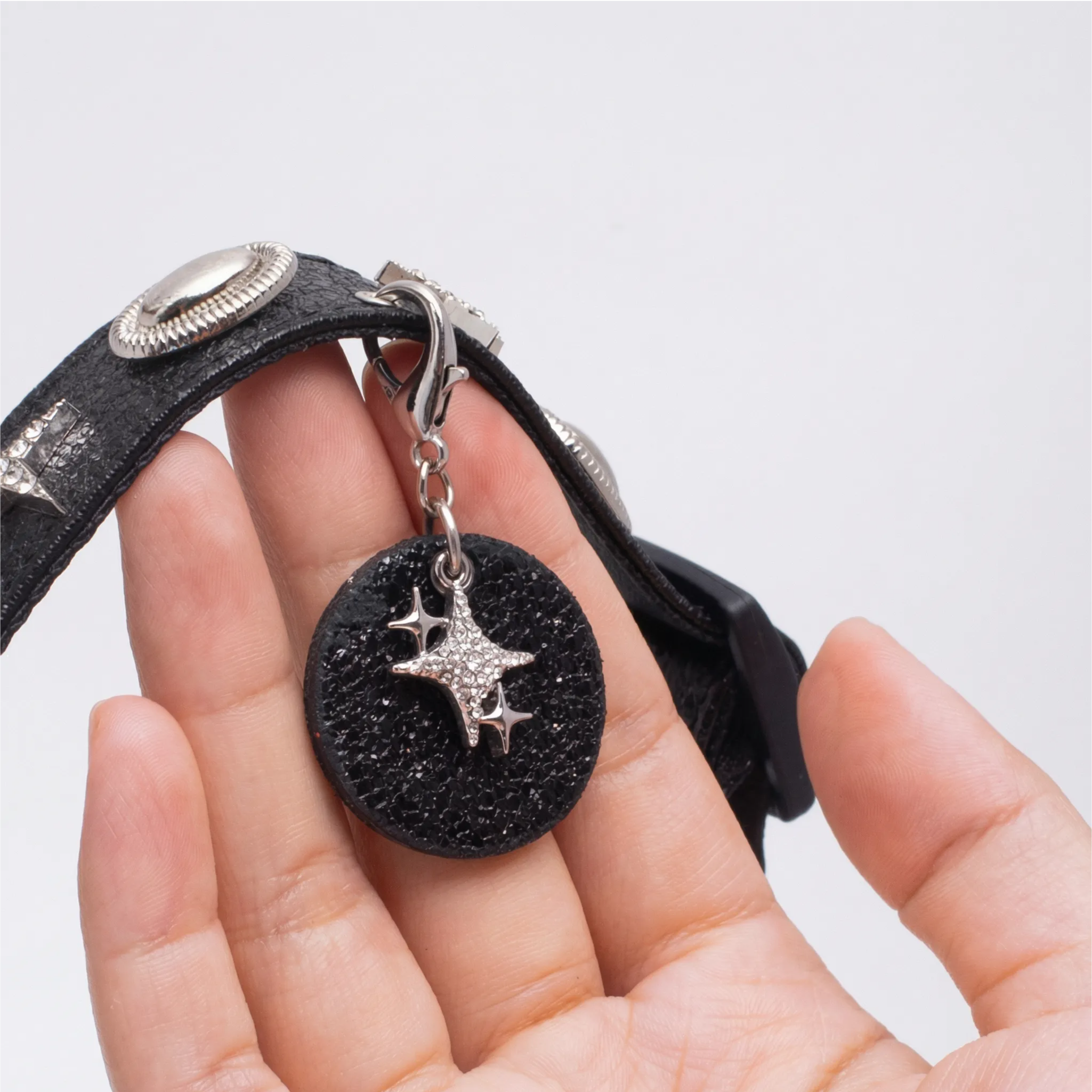 Black Sky & White Star Pet Collar