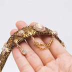 Golden Serpent Kiss Pet Collar