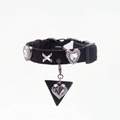 Shimmering Silver & Black Pet Collar