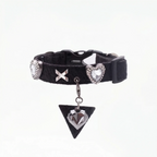 Shimmering Silver & Black Pet Collar