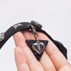 Shimmering Silver & Black Pet Collar