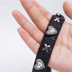 Shimmering Silver & Black Pet Collar
