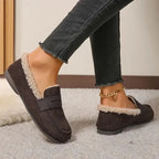 Fleece-Lined Suede Penny Loafer