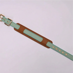 French Goatskin Mint Chocolate Pet Collar