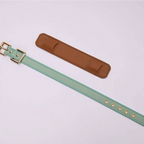 French Goatskin Mint Chocolate Pet Collar