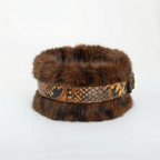 2-in-1 Detachable Plush Leather Pet Collar