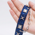 Shimmering Serpent-Pattern Pet Collar