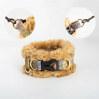 2-in-1 Detachable Autumn Whispers Plush Leather Collar