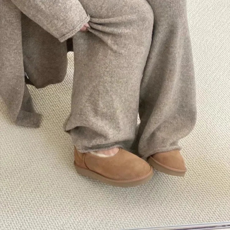 Suede Shearling-Lined Ultra Mini Boot