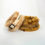 2-in-1 Leopard Series Plush Leather Pet Collar