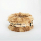 2-in-1 Leopard Series Plush Leather Pet Collar