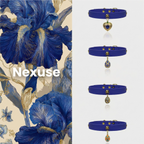 Klein Blue Crystal Leather Collar