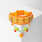 "Orange Soda" Plaid Pet Collar & Leash Set
