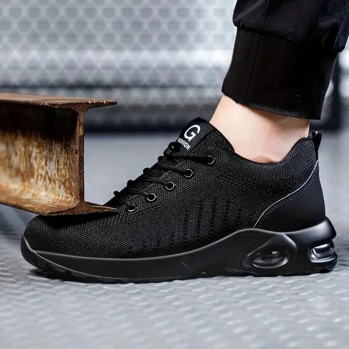 Men's Black Safety Work Shoes | Lightweight