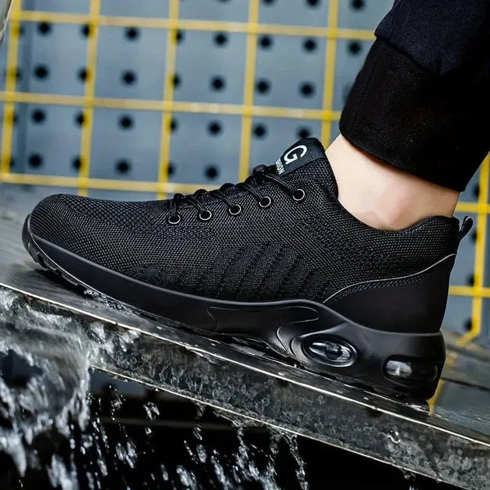 Men's Black Safety Work Shoes | Lightweight