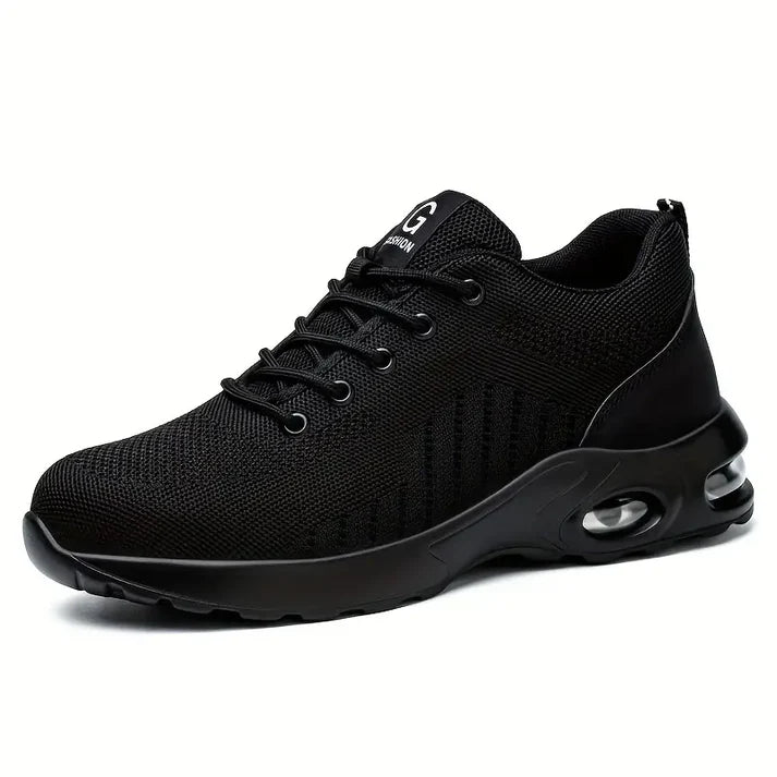 Men's Black Safety Work Shoes | Lightweight