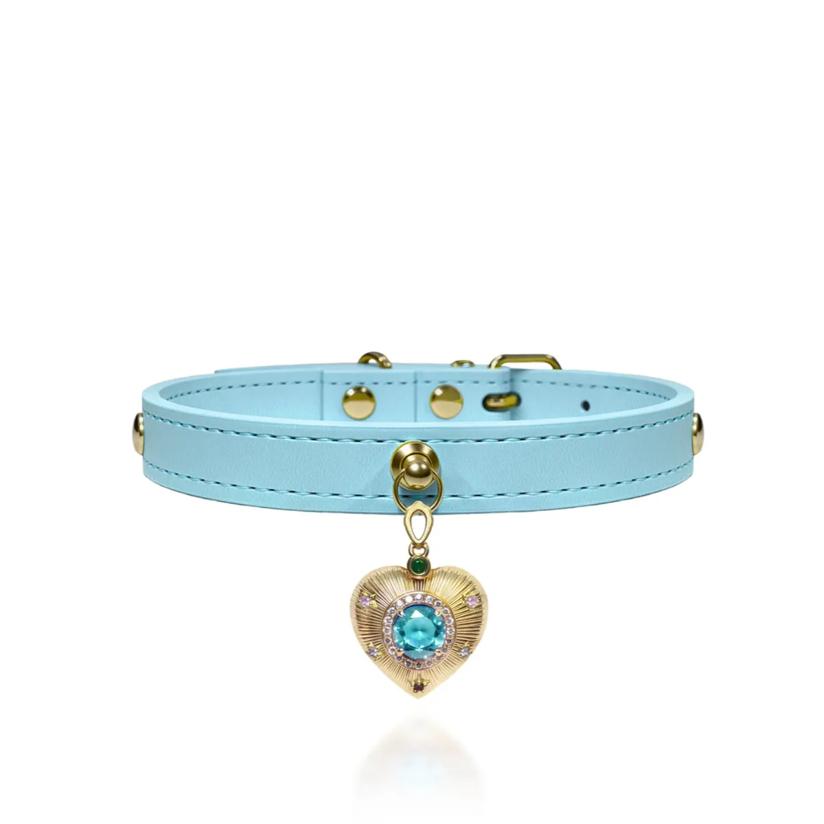 Lanceria Crystal Leather Collar