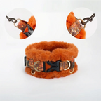 2-in-1 Rainforest Series Plush Leather Pet Collar