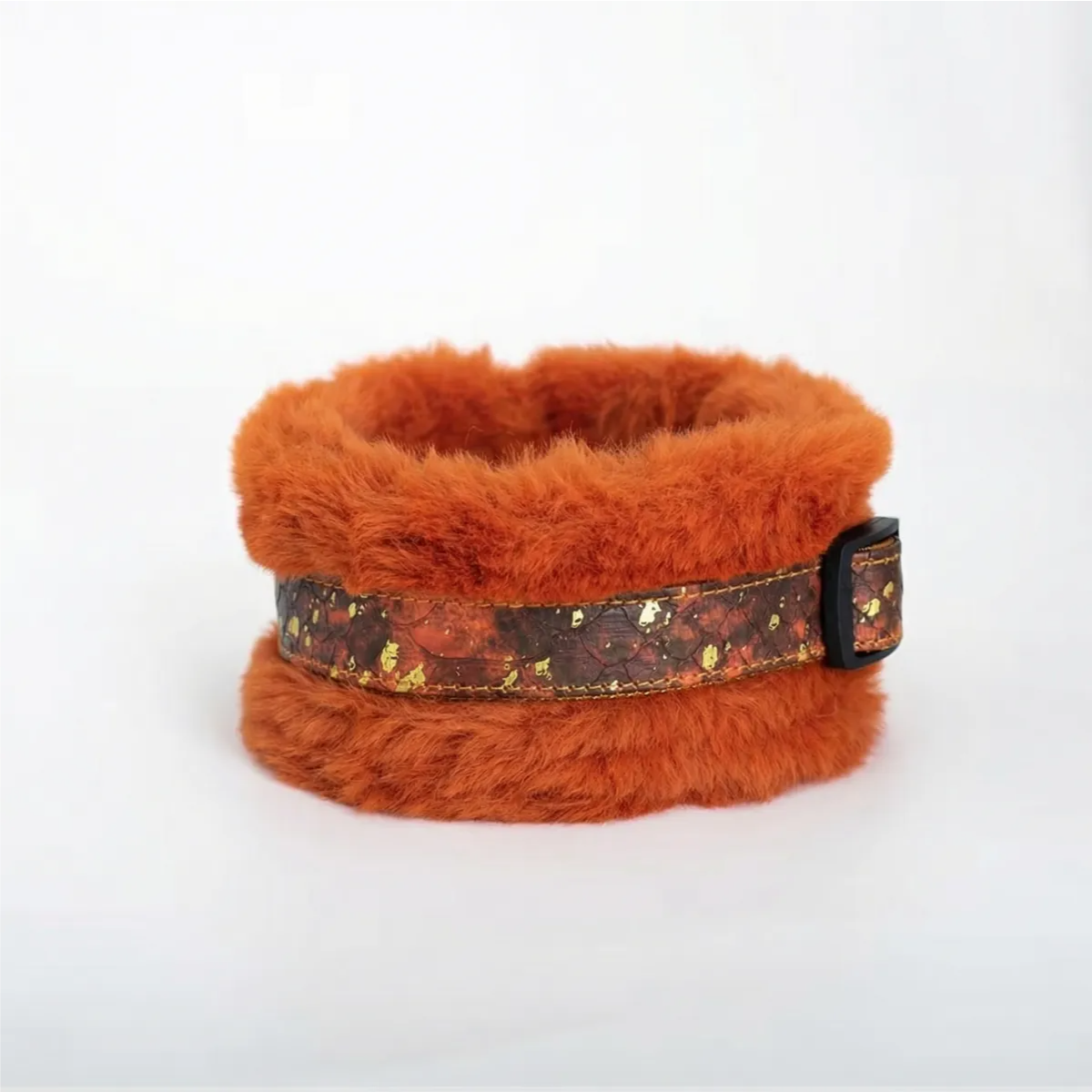 2-in-1 Rainforest Series Plush Leather Pet Collar