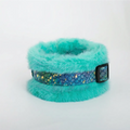 2-in-1 Rainforest Series Plush Leather Pet Collar