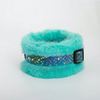 2-in-1 Rainforest Series Plush Leather Pet Collar