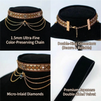 "Abyssinian Gold" Vintage Velvet Jewelry Collar